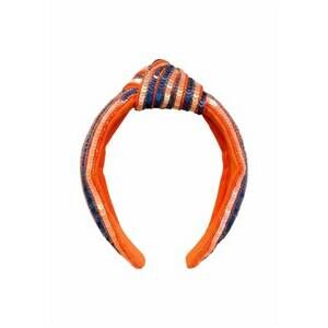 NEW PREP OBSESSED women's sequin headband in navy blue & orange